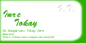 imre tokay business card